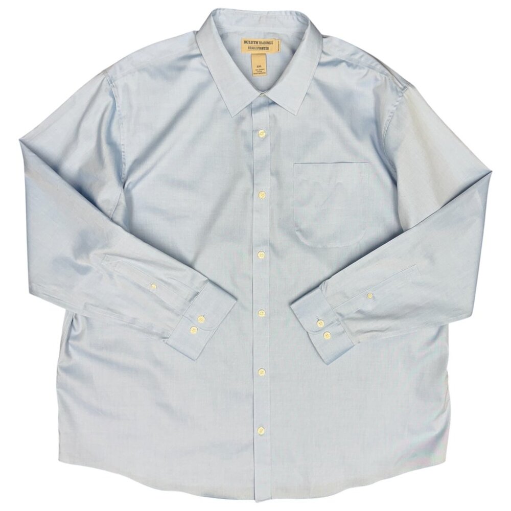NWOT Men's DULUTH TRADING Supima Cotton Wrinklefighter Long Sleeve Shirt | 2XL - Picture 2 of 10